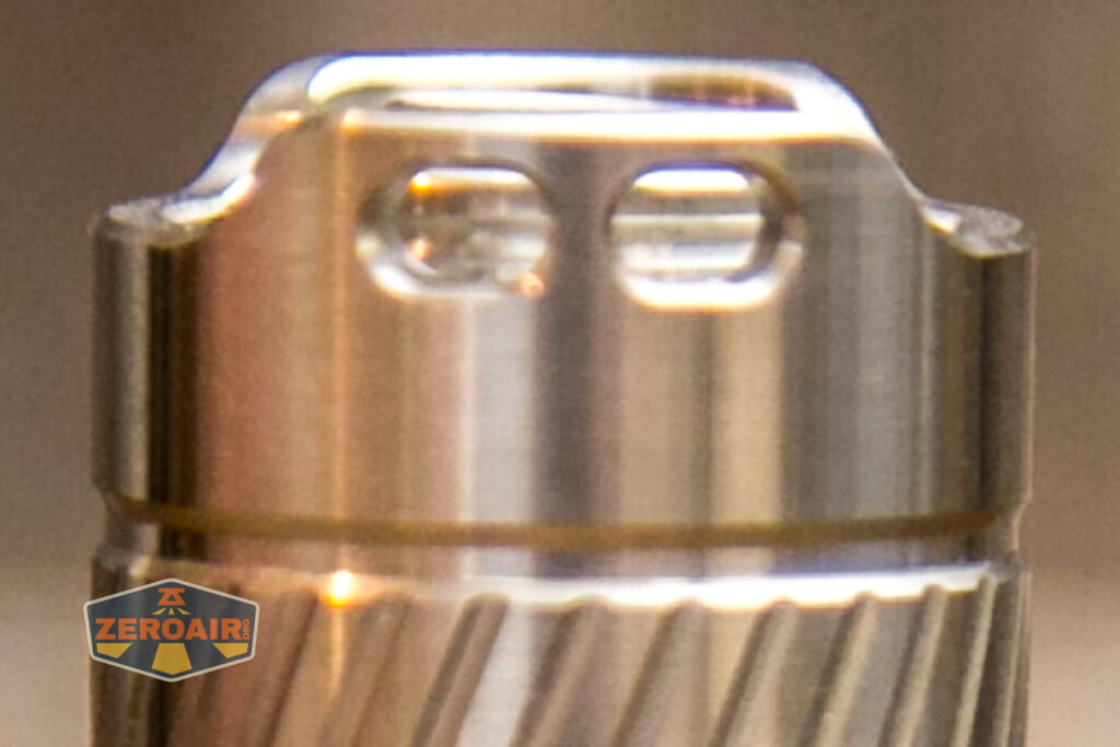 Convoy T3 Titanium flashlight top down views