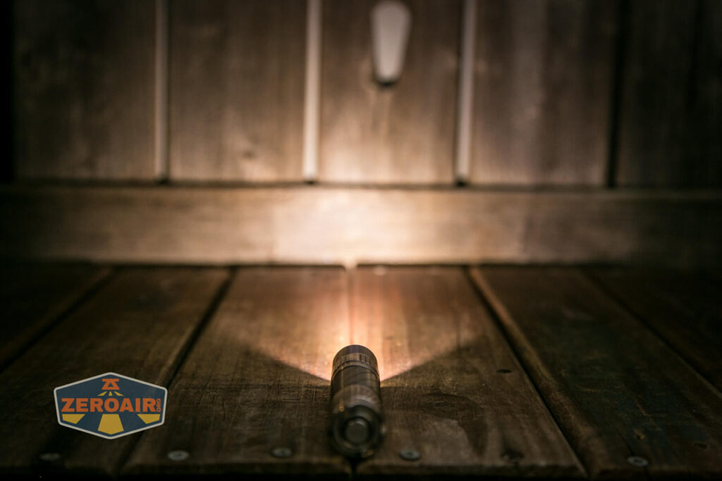 Convoy T3 Titanium flashlight emitter on