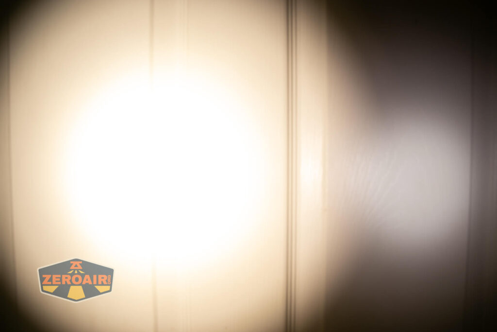 beamshots on door compared to nichia 219b