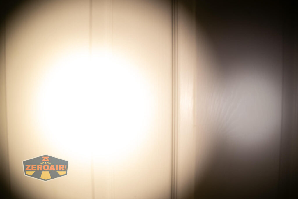 beamshots on door compared to nichia 219b