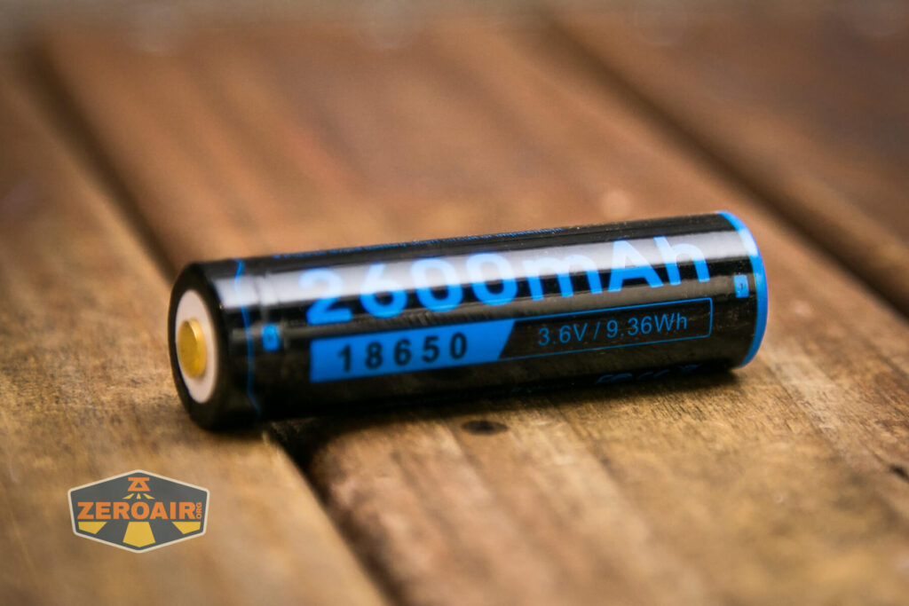 Cyansky HS5R headlamp included 18650 cell