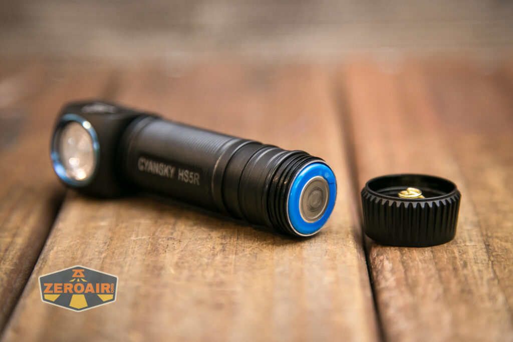 Cyansky HS5R headlamp included 18650 cell installed