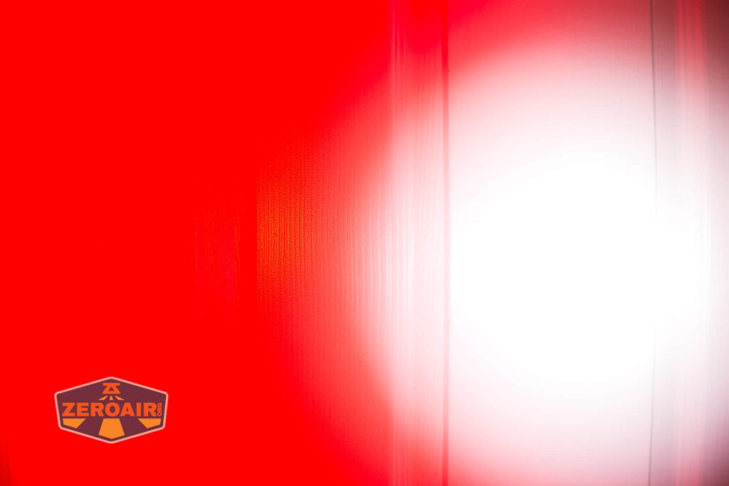 beamshots on door compared to nichia 219b