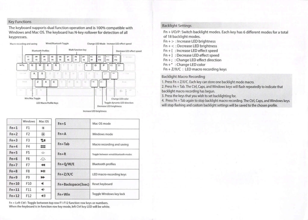 Flashquark Horizon Z mechanical keyboard manual