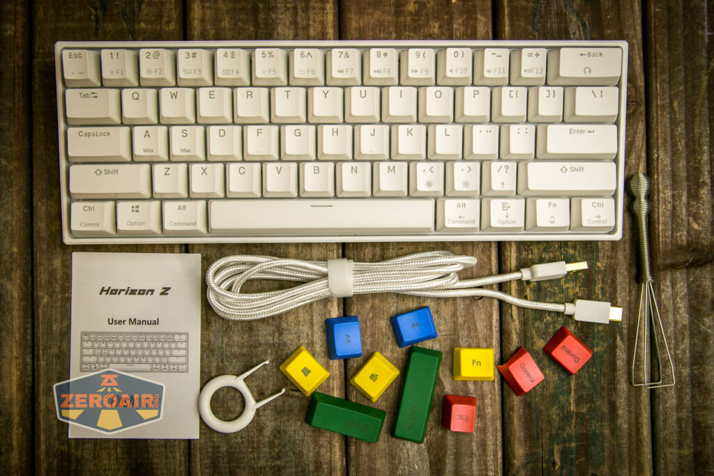 Flashquark Horizon Z mechanical keyboard what's included