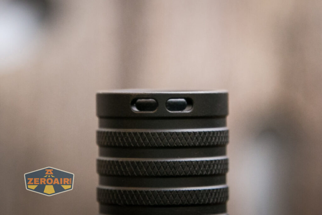 Nightwatch NS59v2 Chaos flashlight lanyard holes in tailcap