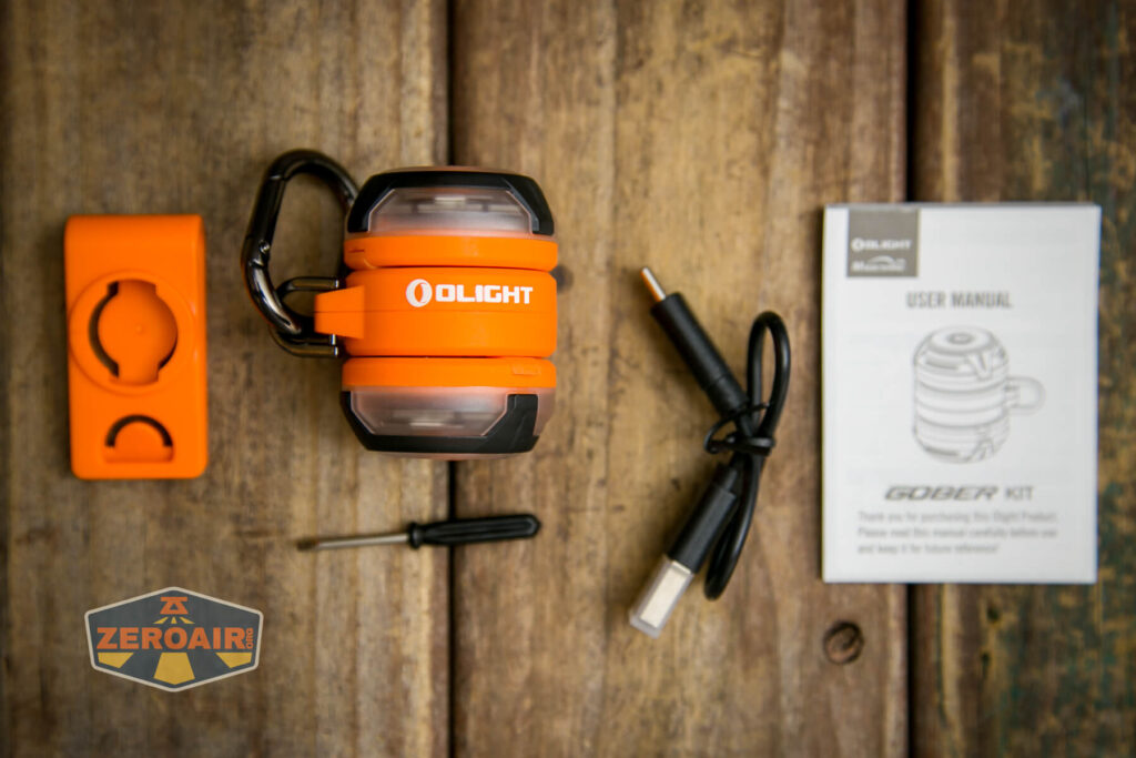 Olight Gober Safety flashlight what's included