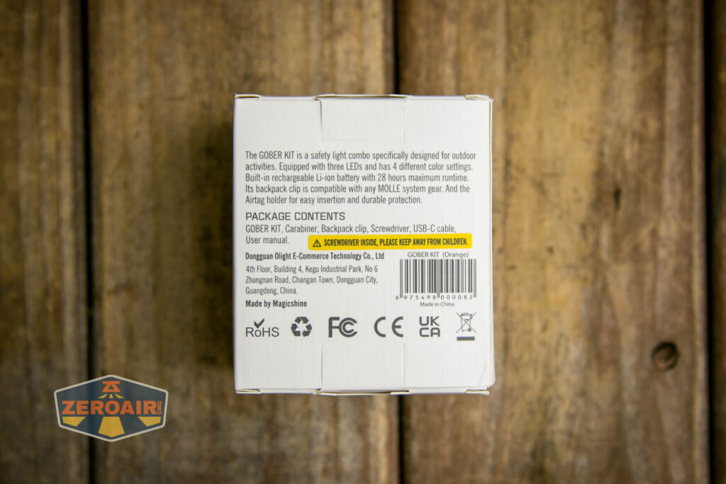 Olight Gober Safety flashlight box