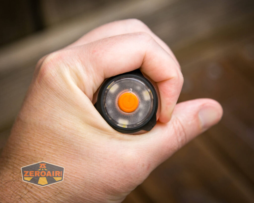 Olight Gober Safety flashlight in hand