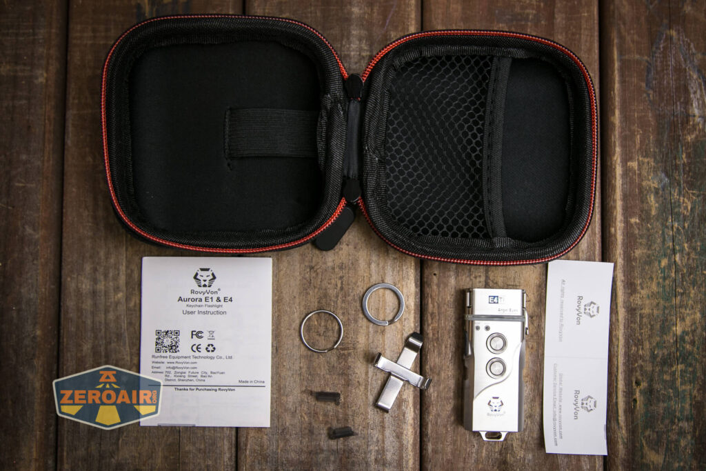 RovyVon Angel Eyes E4Ti flashlight what's included