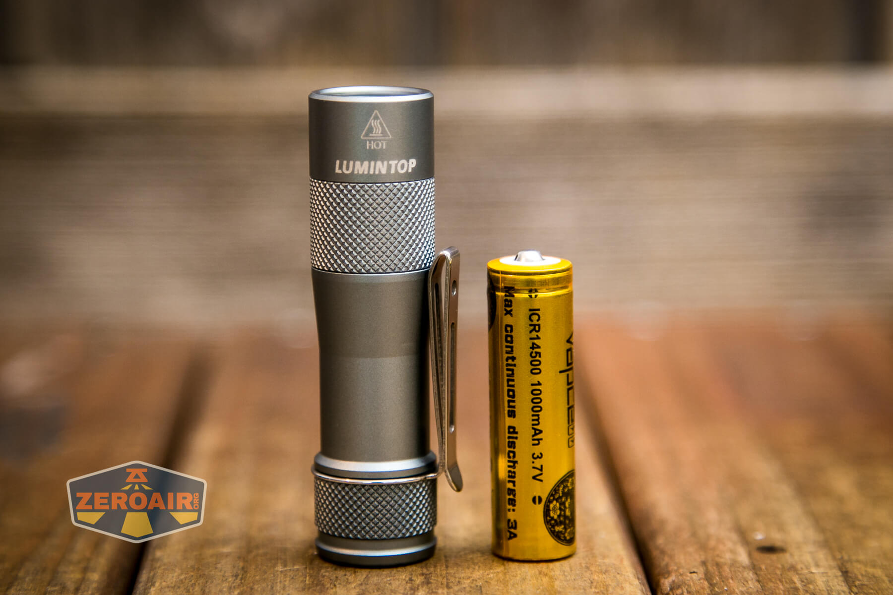 Lumintop FW1AA flashlight with 14500 cell