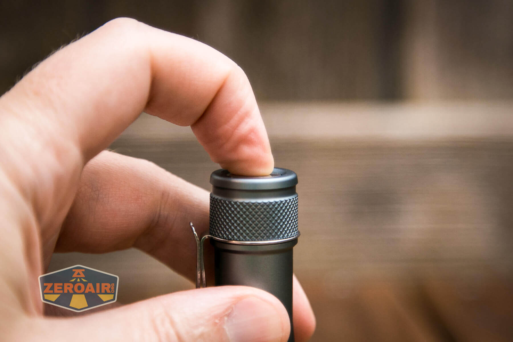 Lumintop FW1AA flashlight e-switch actuation
