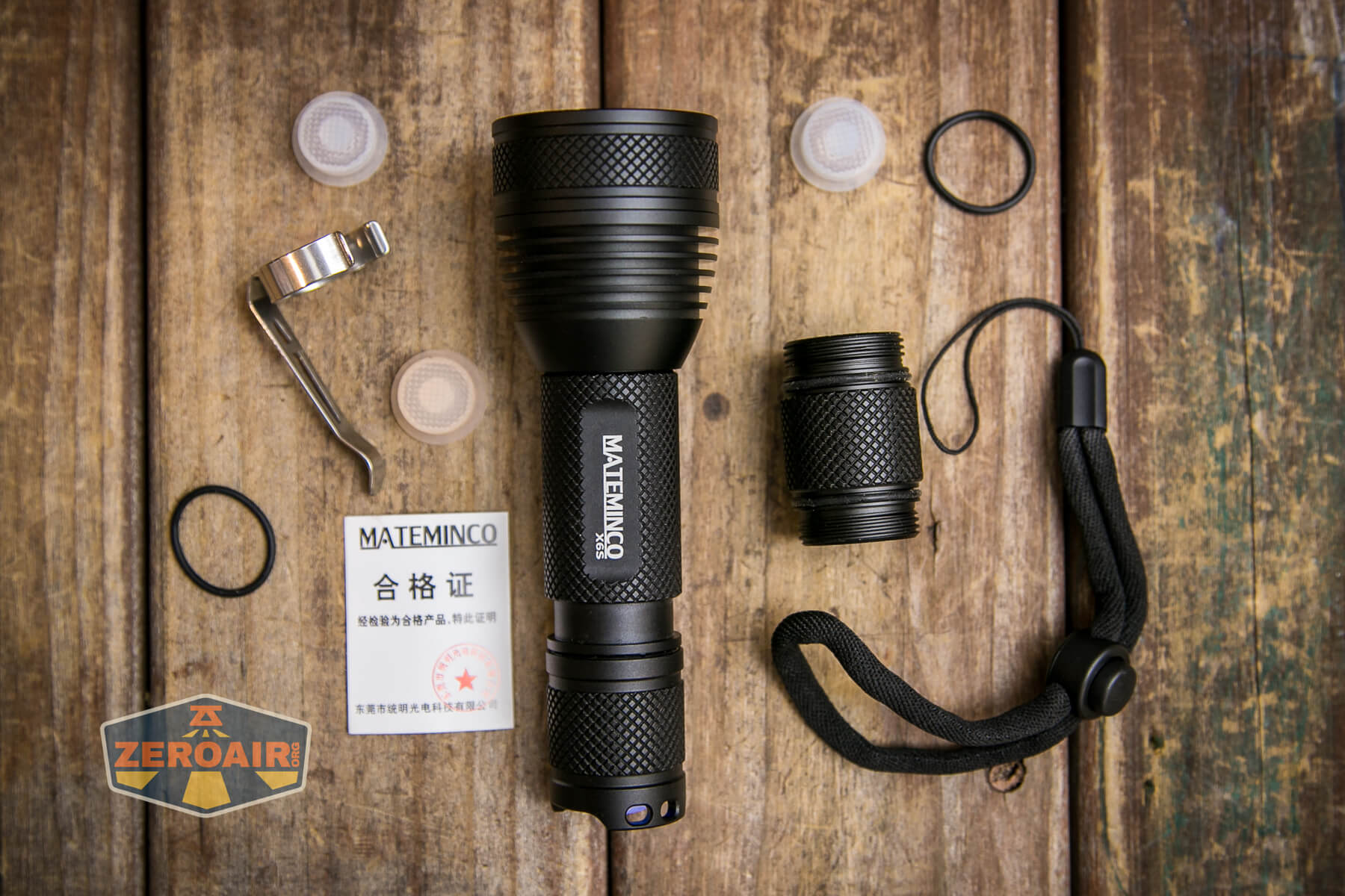 Mateminco X6S flashlight what's included