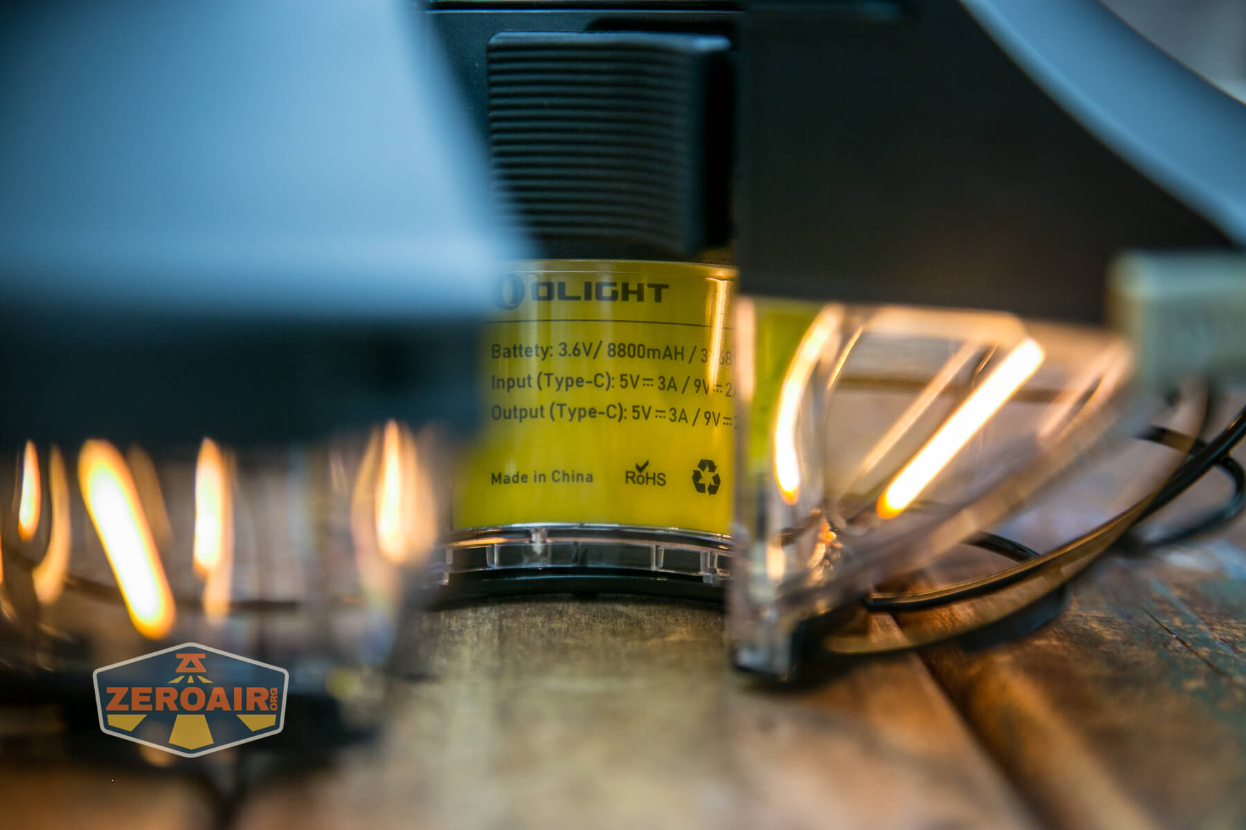 Olight Haloop camping lantern inside labels