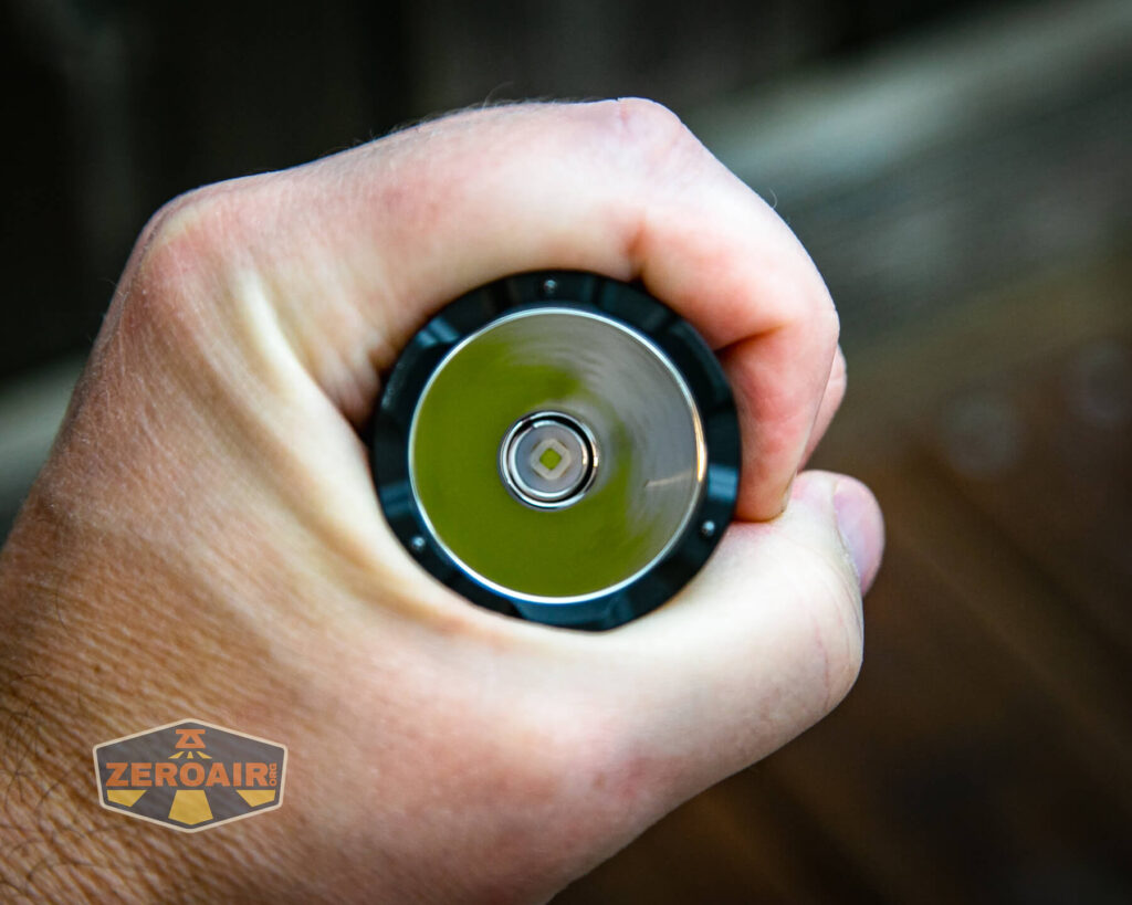 Cyansky K3 V2 flashlight in hand