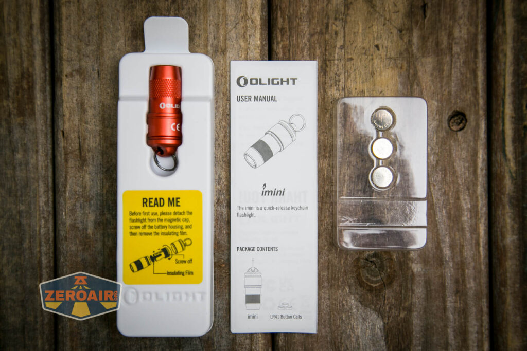 Olight iMini Keychain Flashlight what's included