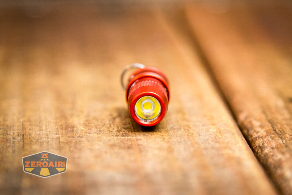 Olight iMini Keychain Flashlight emitter and tir