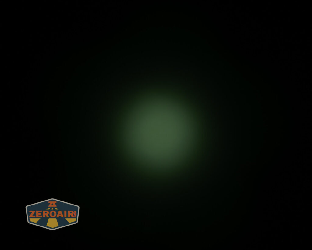 Thrunite BSS V5 flashlight beamshots on ceiling