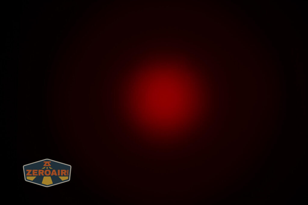 red beamshots on ceiling