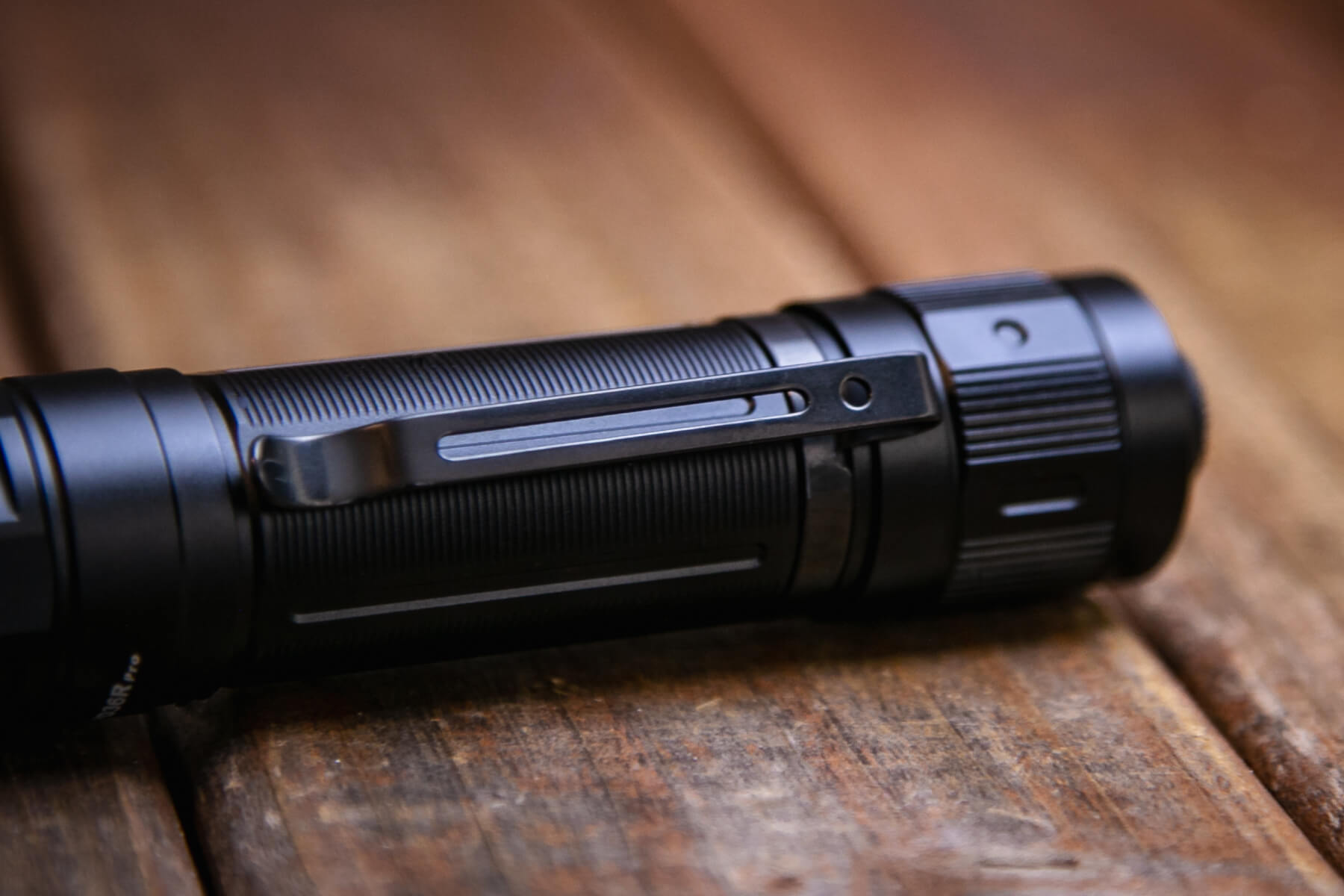 Fenix PD36R Pro rechargeable flashlight pocket clip