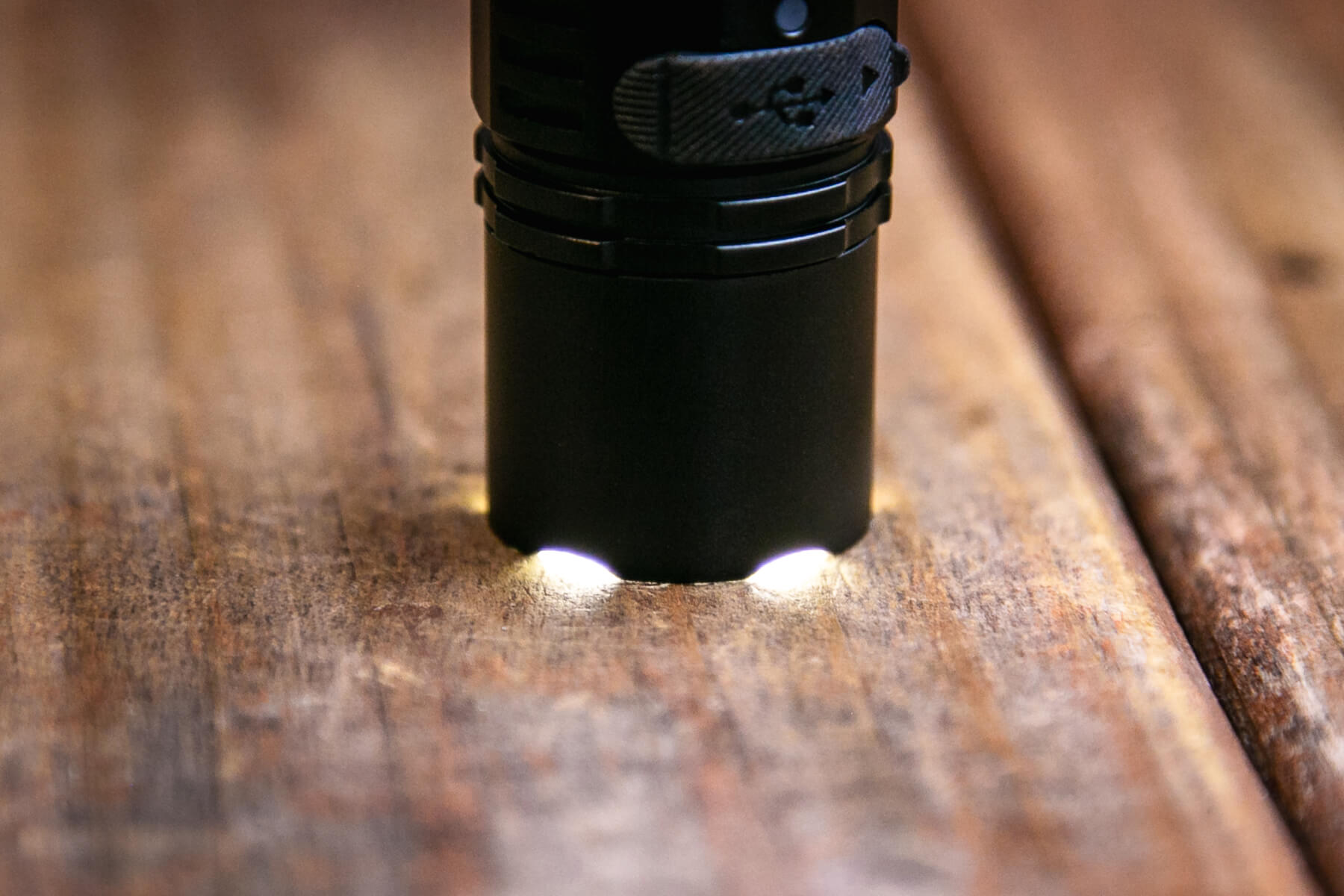Fenix PD36R Pro rechargeable flashlight emitter on