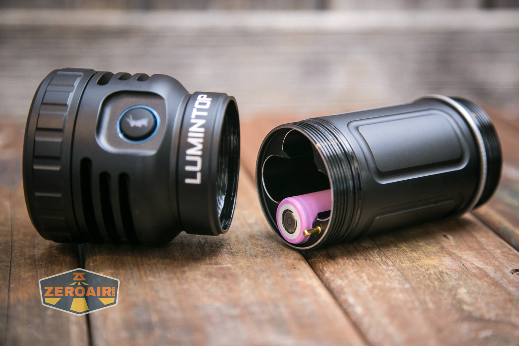 Lumintop Thor Pro LEP and LED flashlight wrong cell installed the right way
