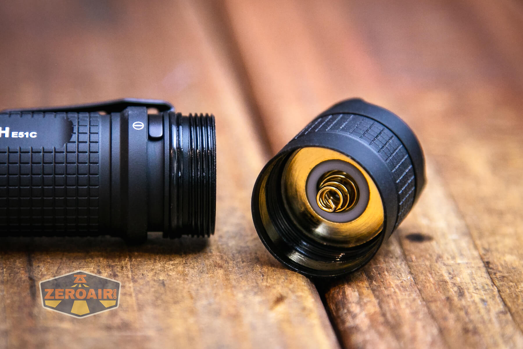 Nextorch E51C rechargeable flashlight tailcap contacts