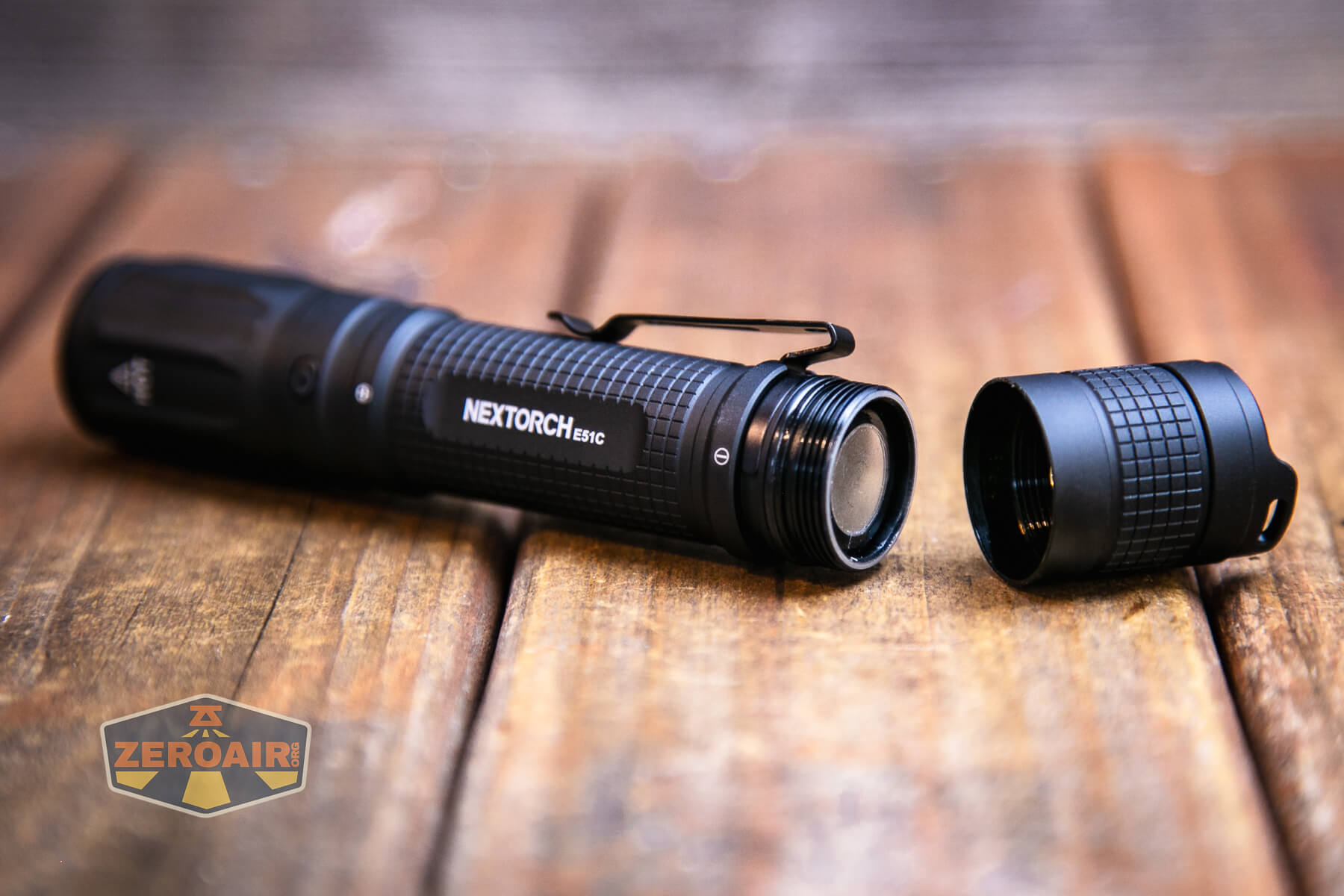 Nextorch E51C rechargeable flashlight 18650 installed