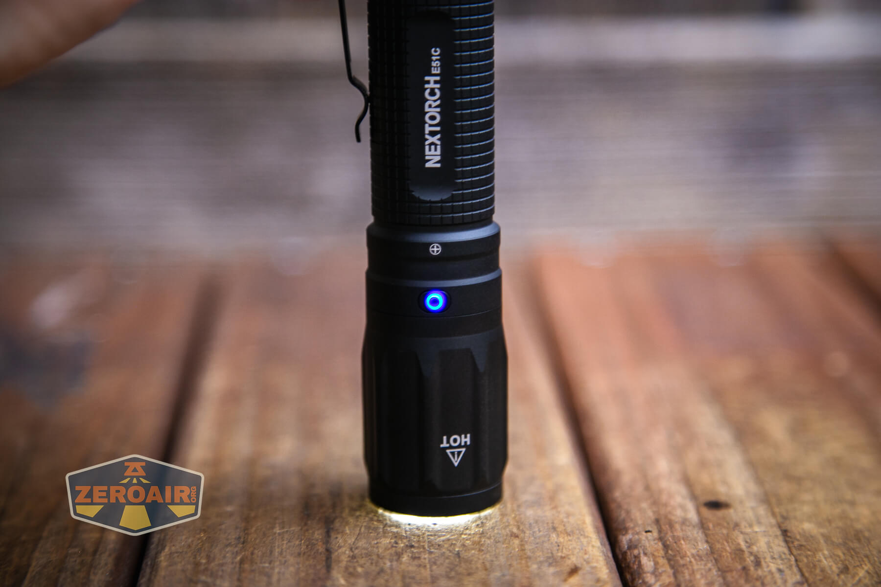Nextorch E51C rechargeable flashlight indicator in blue