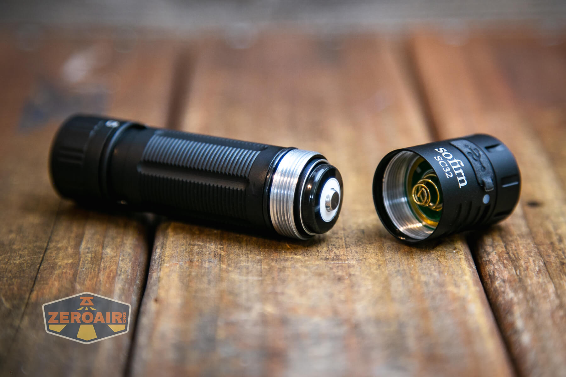 Sofirn SC32 Mini Tactical flashlight with included 18650 installed
