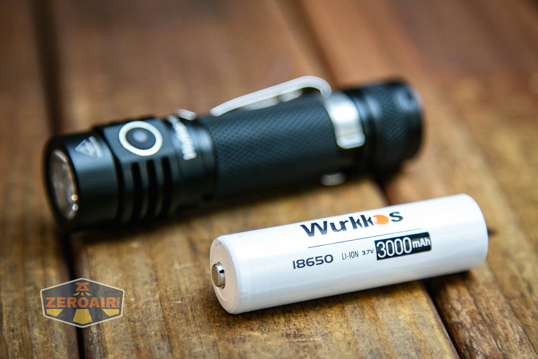 Wurkkos WK03 flashlight with included 18650