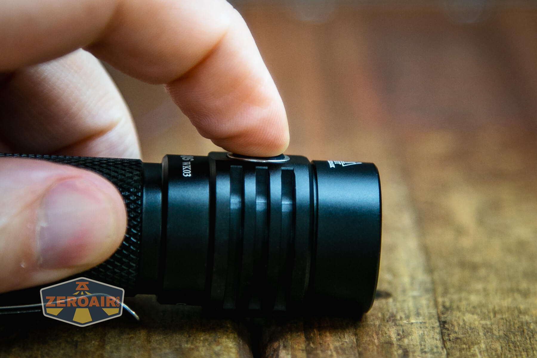 Wurkkos WK03 flashlight e-switch actuation
