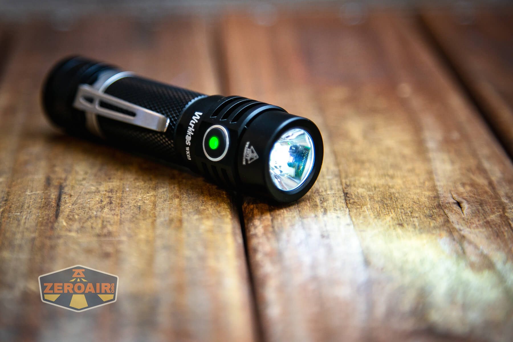 Wurkkos WK03 flashlight emitter on