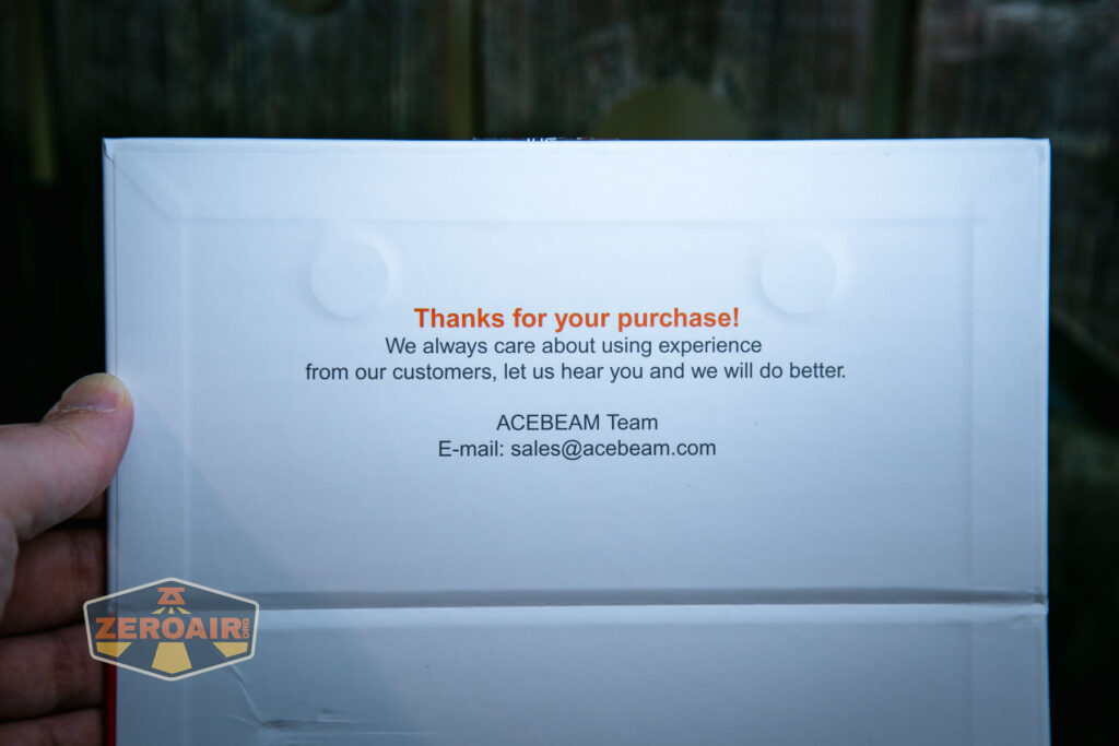 Acebeam X75 brightest powerbank flashlight box