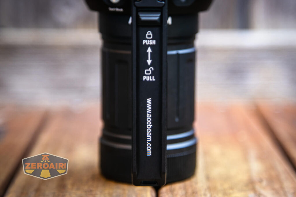 Acebeam X75 brightest powerbank flashlight handle