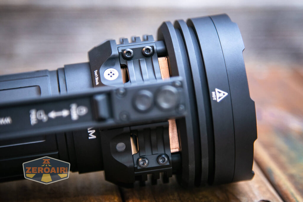 Acebeam X75 brightest powerbank flashlight cooling fins and handle removal