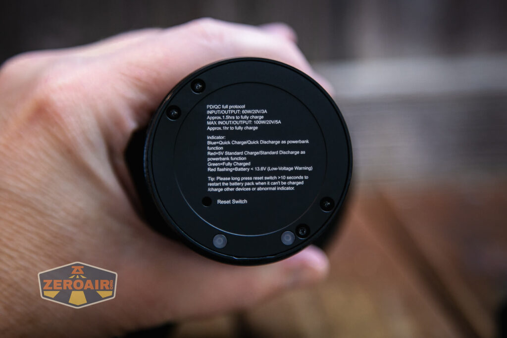 Acebeam X75 brightest powerbank flashlight tailcap writing