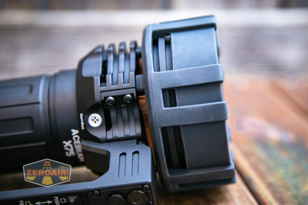 Acebeam X75 brightest powerbank flashlight bezel