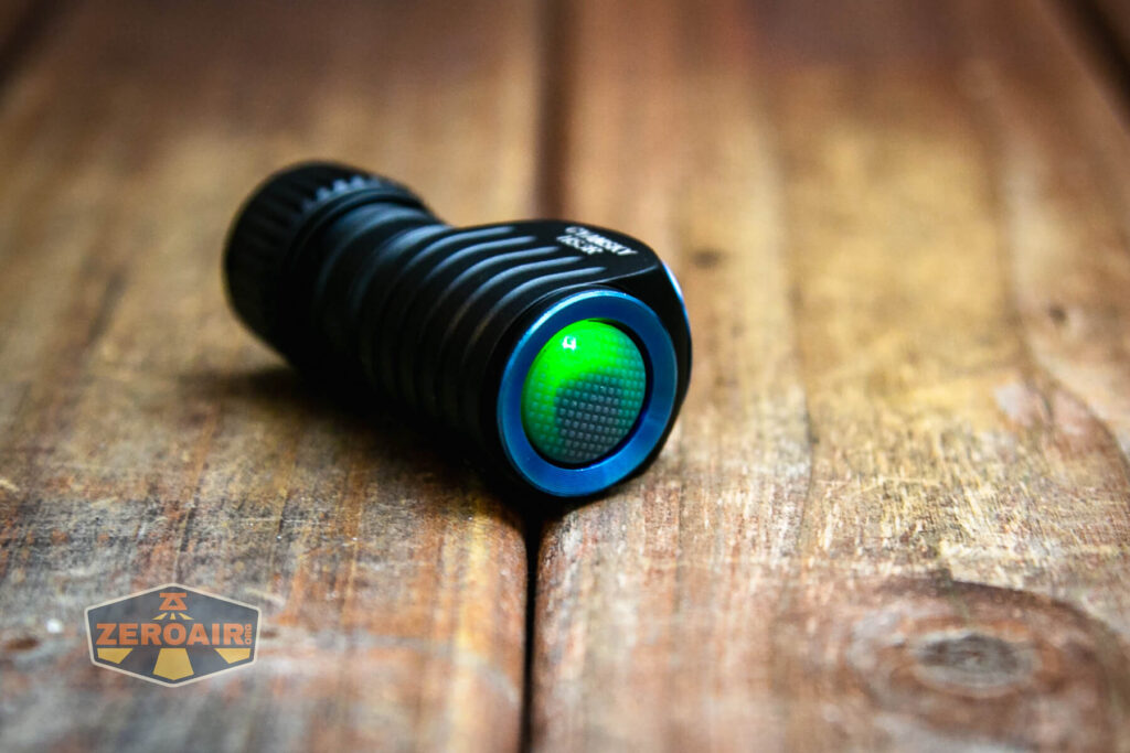 Cyansky HS3R Mini Headlamp e-switch indicating in green