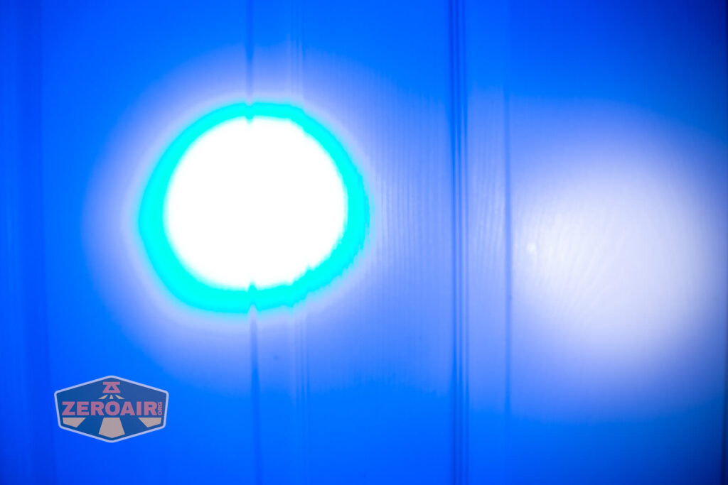 beamshots on door compared to nichia 219b