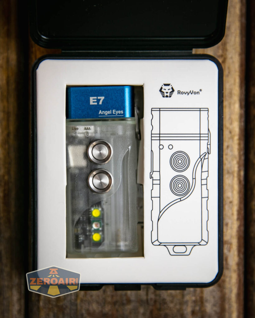 RovyVon Angel Eyes E7 flashlight box