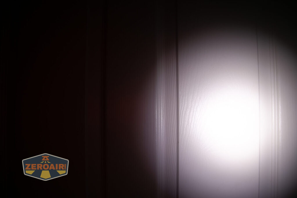 beamshots on door compared to nichia 219b