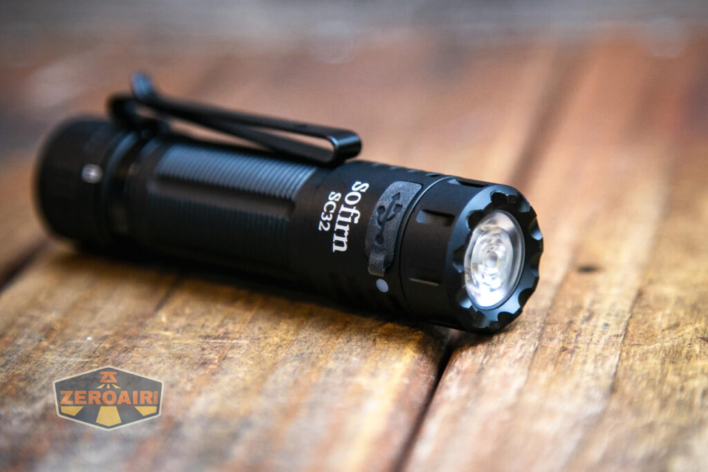 Sofirn SC32 Mini Tactical flashlight emitter and TIR