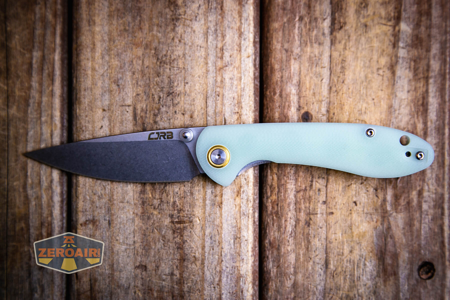 CJRB Feldspar small knife opened showing clipless side