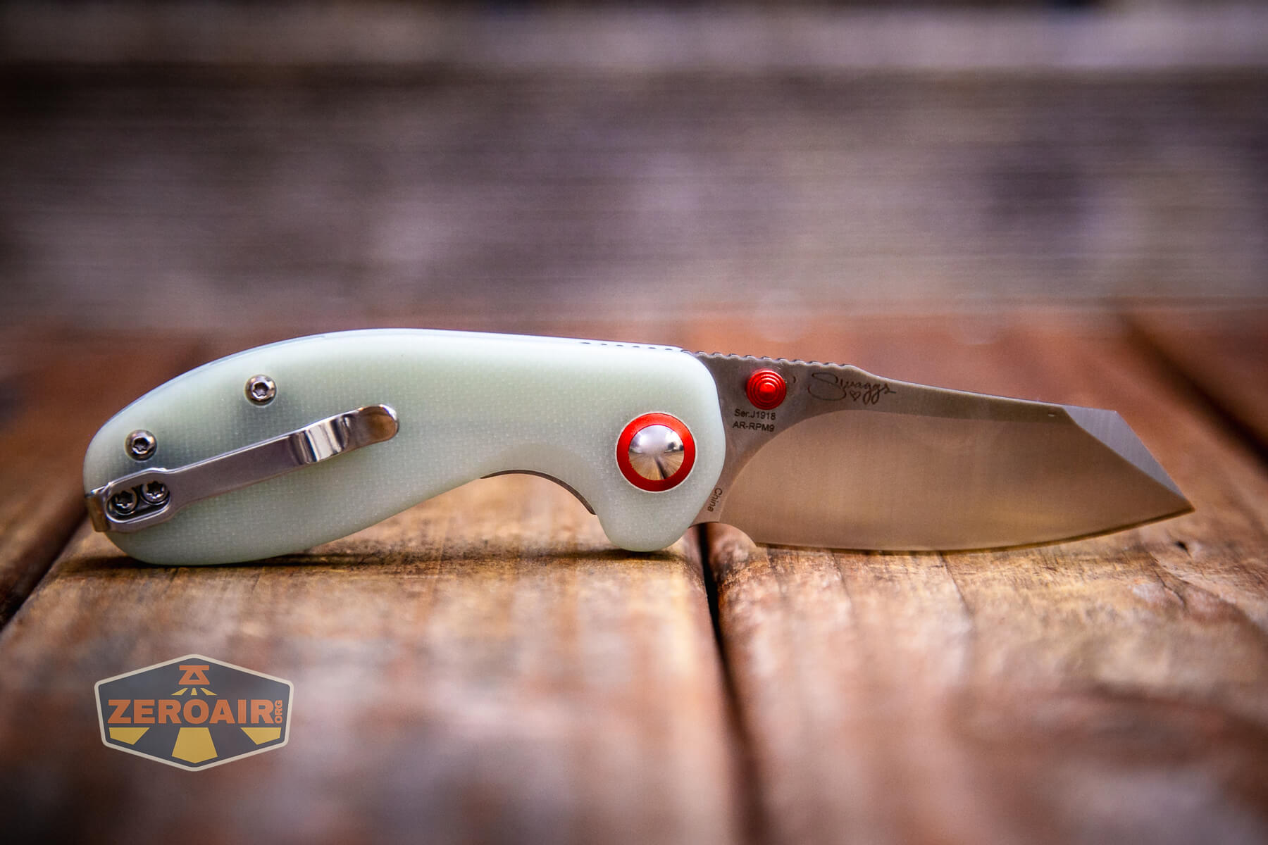 CJRB Maileah J1918 knife open side view