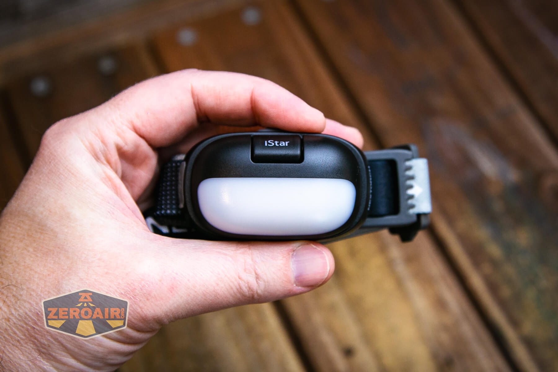 Nextorch iStar headlamp in hand