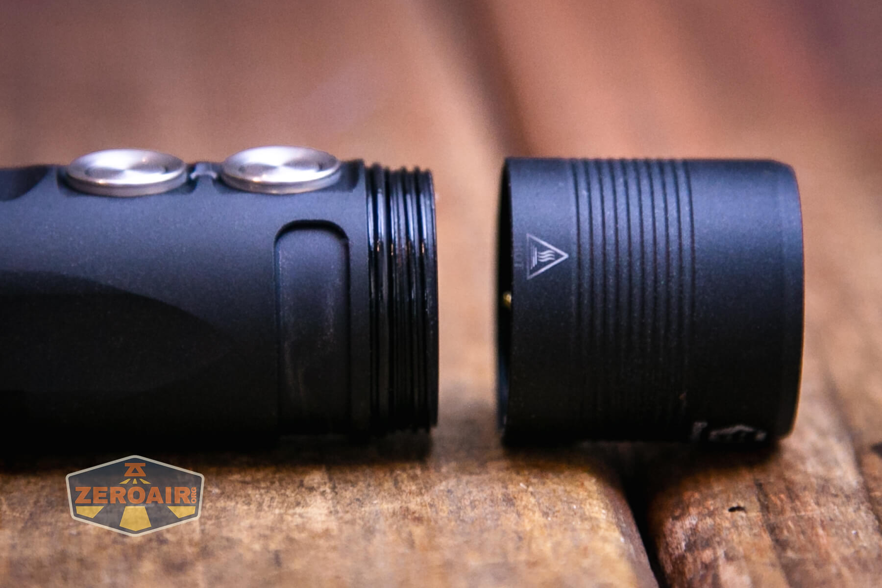 RovyVon Aurora A23 Gen 2 flashlight showing threads