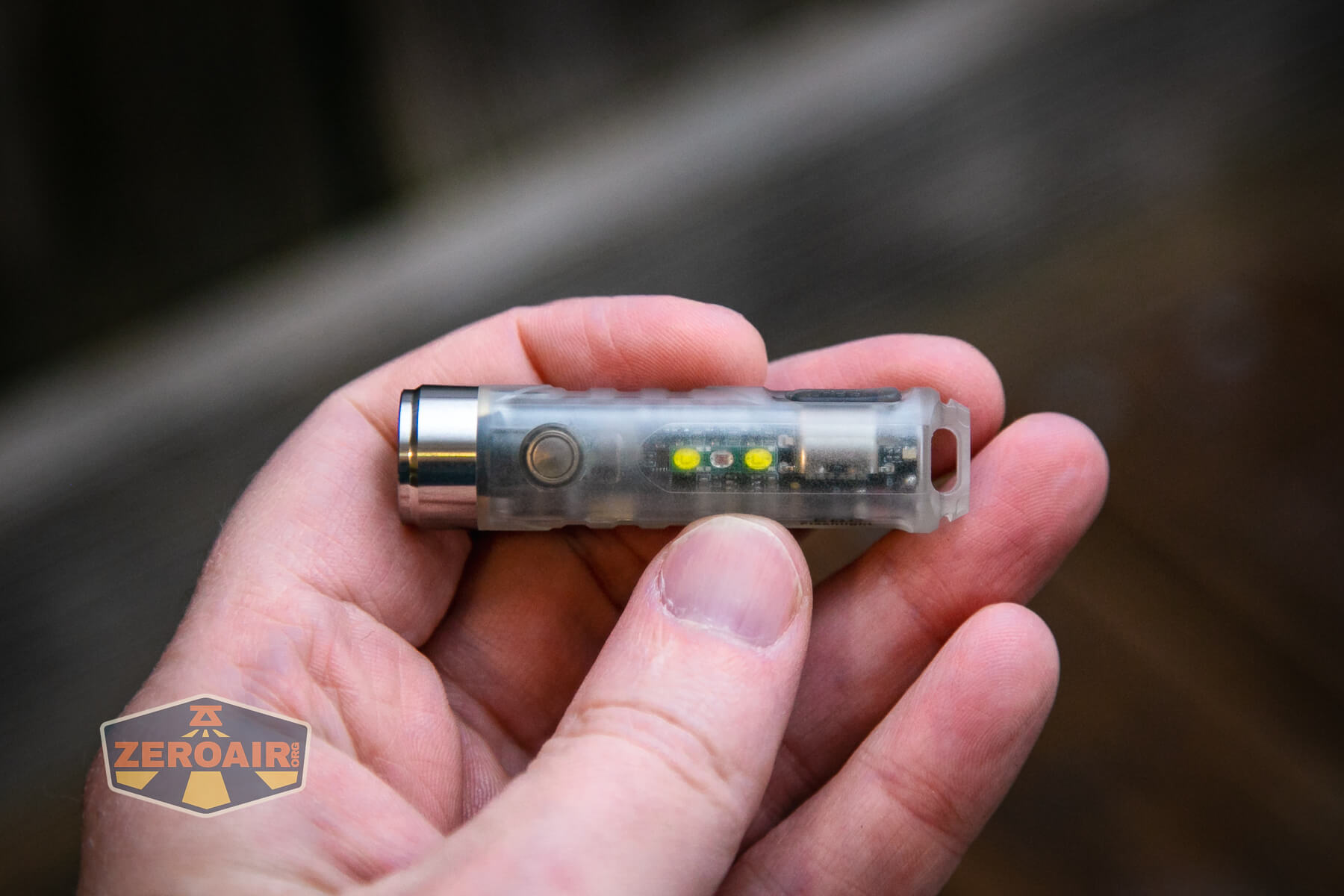 RovyVon Aurora A5 keychain in hand
