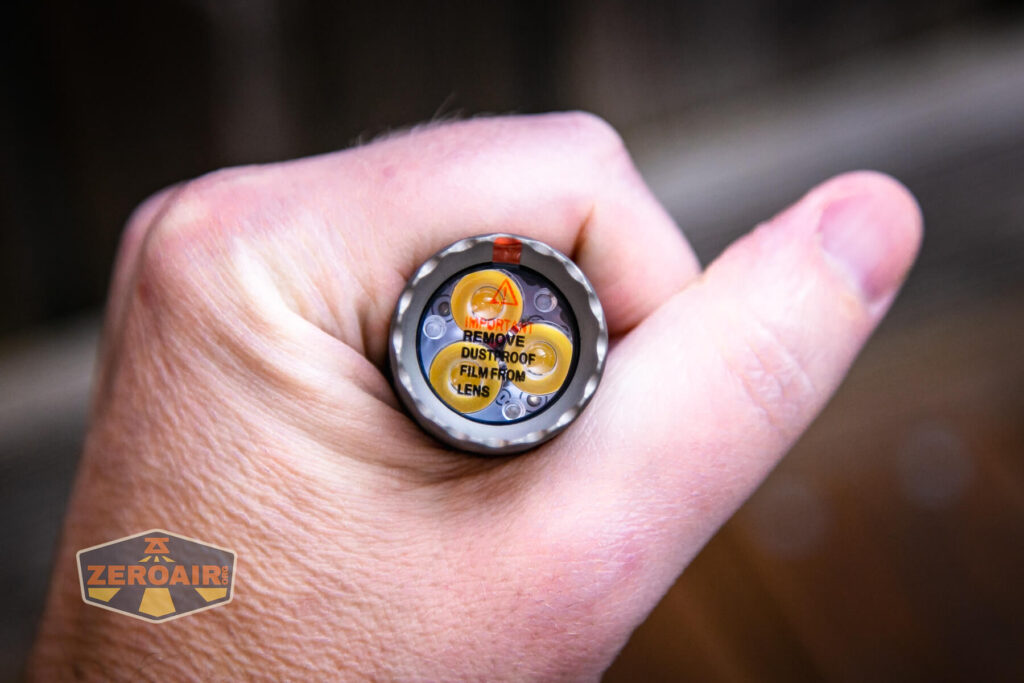 Acebeam E70 Mini Titanium flashlight lens cover