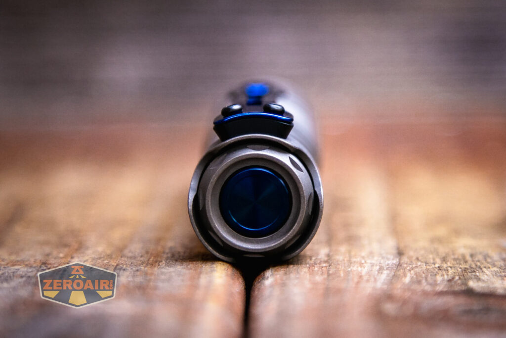 Acebeam E70 Mini Titanium flashlight e-switch